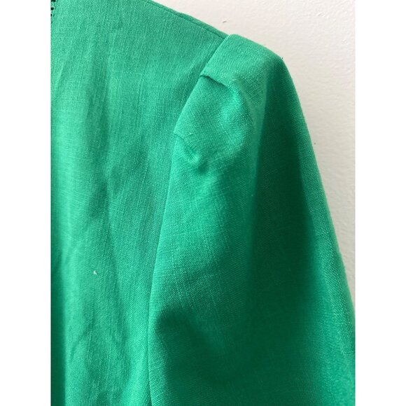 Henry-Lee Green Short Sleeve Dress With Pockets & Zipper Closure - Picture 4 of 7